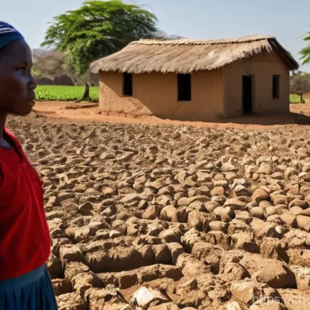 짐바브웨에서 NGO 활동하기 - **Prompt 1: Resilience in the Face of Drought**
A realistic photograph depicting a Zimbabwean vi...