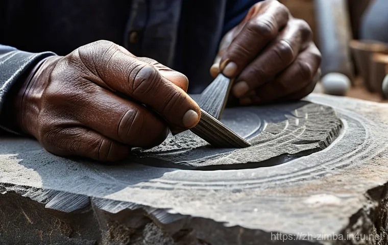 짐바브웨의 공예품 시장 탐방 - **Vibrant Zimbabwean Craft Market Treasure Hunt**
    A bustling and colorful open-air Zimbabwean cr...