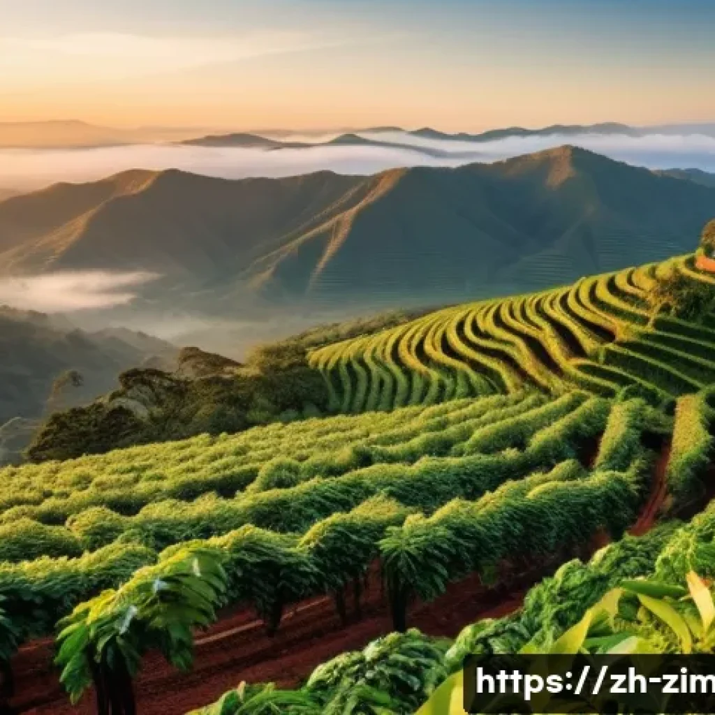 짐바브웨에서 커피 재배하는 지역 - **Prompt:** A breathtaking panoramic view of the Eastern Highlands of Zimbabwe at sunrise, with roll...